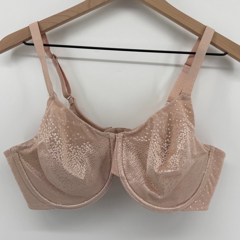Wacoal‎ 855303 Back Appeal Underwire Bra Rose Dust 38D Seamless Full Coverage